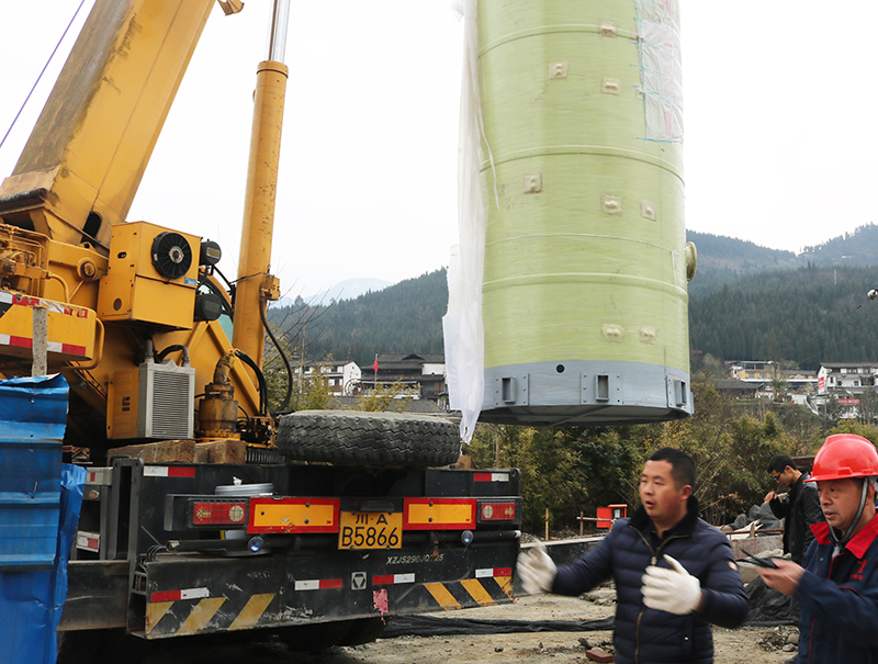明珠泵業汶川預制泵站項目工程實地安裝現場（三）